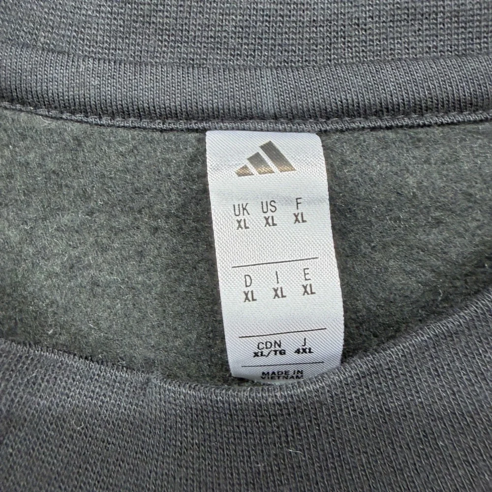 Adidas Mens SQ25‎ SW Crew Sweatshirt Black White CESA Soccer XL JE2780 NEW
